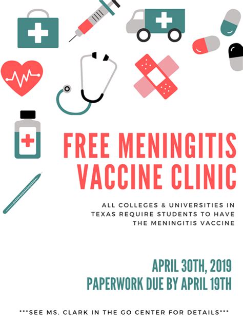 free meningitis shot clinic